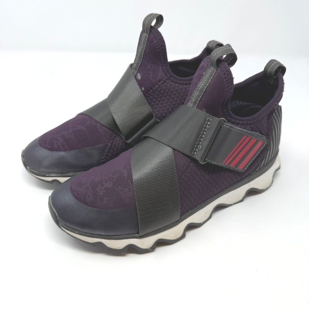Sorel Kinetic Sneak Womens Size 7‎ Purple Black Scalloped Sole Sneakers